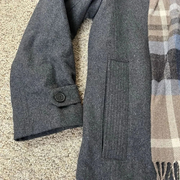 Vintage London Fog Mens Single Breasted Heavy Wool Overcoat XL 48R Charcoal Gray - Picture 8 of 16